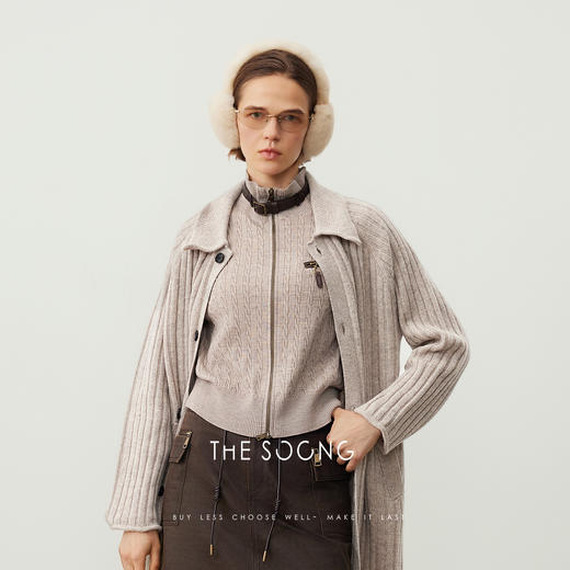 THESOONG/100%羊毛坎肩马甲女秋外穿时髦洋气时尚针织HWMJ7667 商品图2