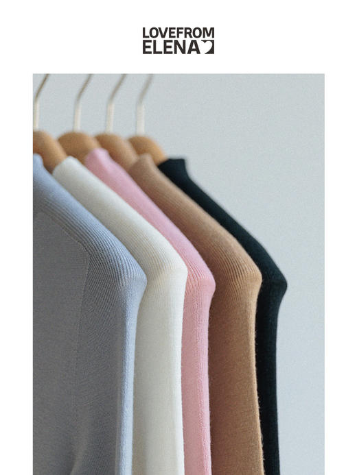 “可机洗羊毛” 60支双股一体织 澳毛半高领打底衫 商品图1