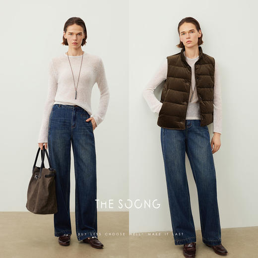 THESOONG/ 139g绵羊毛针织衫女套头圆领柔软 HBMY6519 商品图4