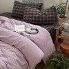 100%棉四件套全棉混搭纯色格子床品套件 商品缩略图3