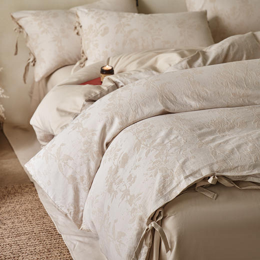 【亚麻大提花贡缎磨毛四件套】亚麻大提花贡缎磨毛四件套民宿棉麻被套床单4件套 商品图8