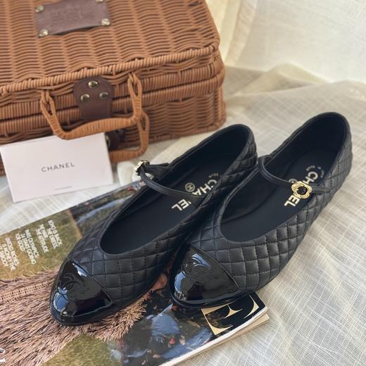 XX62-香奈儿 25A小羊皮 菱格纹搭扣 平跟 玛丽珍鞋 女款（KS*MM） 商品图0