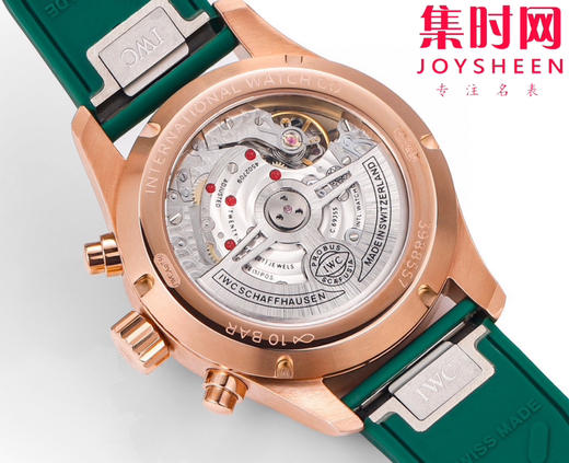 新品 红金绿盘绝美配色 IWC万国 TW飞行员计时系列 新款IW388110 男士腕表 商品图7