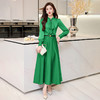 秋款气质洋气百搭收腰显瘦透气长款纯色连衣裙【配腰带】SNX2907 商品缩略图2