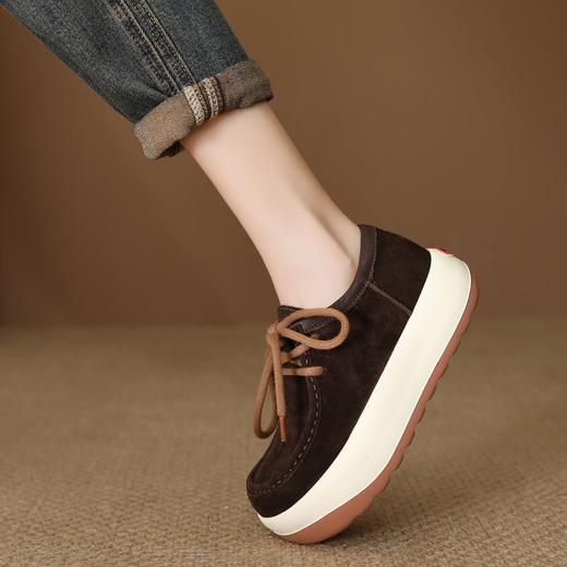 FR 85181真皮复古单鞋时尚休闲柔软舒适厚底 商品图1