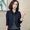 BD1318-257682025春秋季新款时尚假两件长袖衬衫外套上衣妈妈装宽松减龄小衫女 商品缩略图4