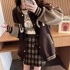 大码胖mm女装春秋薄款卫衣女美式复古设计感学院风棒球服上衣外套新款爆款 商品缩略图1