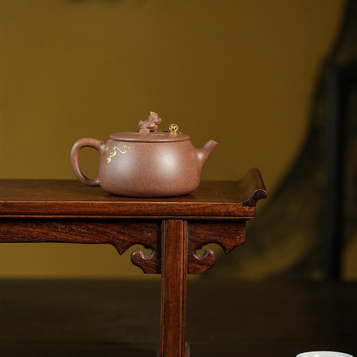 龙德堂陶艺 汤宣武《狮球》原矿老段泥（微柴烧）180  cc  库存请咨询客服 商品图1