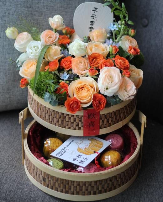 中秋节手提篮花礼 商品图1