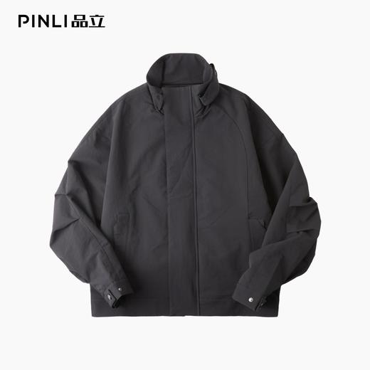 PINLI品立2025秋季新款复古廓型宽松夹克男潮牌工装休闲立领外套GD253104106 商品图4