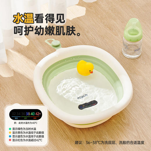 ecoco意可可 折鲁盆洗脸盆标准款三个装  蓝色+粉色+绿色 商品图8