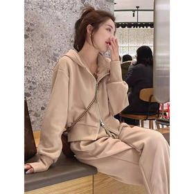 2026秋季新款连帽开衫卫衣套装显瘦休闲百搭运动套装韩版潮新款爆款