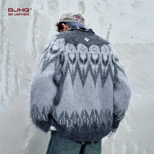 BJHG不计后果费尔岛毛衣男女款秋季慵懒高级感羊毛针织衫情侣毛衣 商品图1