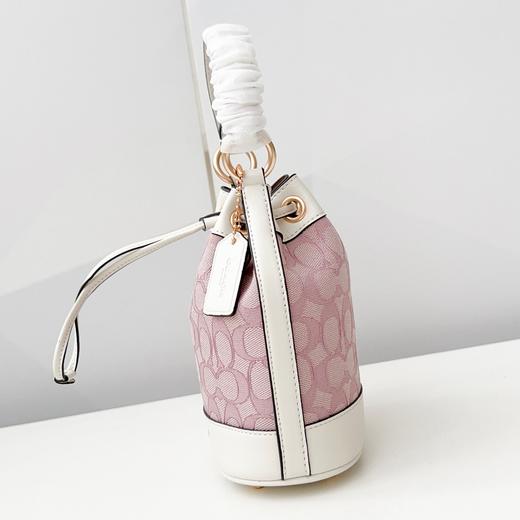 GZ213-COACH蔻驰金属硬件可拆卸肩带 织物拼牛皮革水桶包单肩斜挎手提包-(KS*MM) 商品图2