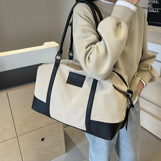 新款新品短途旅行包女轻便行李包出差大容量帆布手提包旅游健身托特包 商品图2