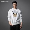 PINLI品立2025秋季新款熊猫植绒套头卫衣男士圆领长袖休闲潮上衣BG253109004 商品缩略图0