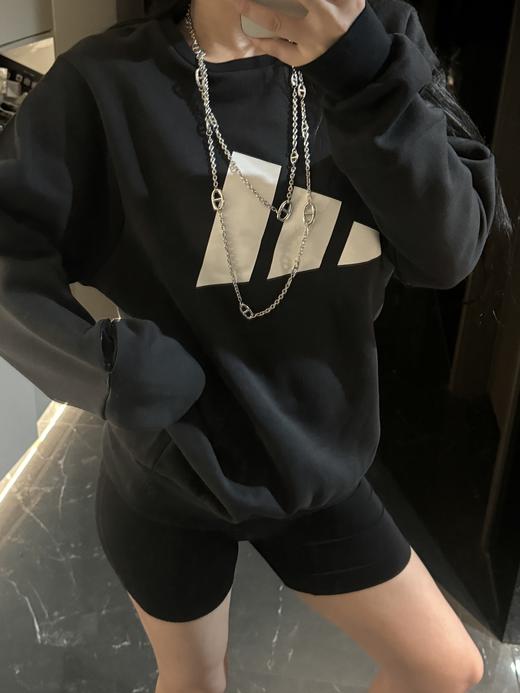 AD大Logo印花加绒圆领套头美式卫衣 商品图4