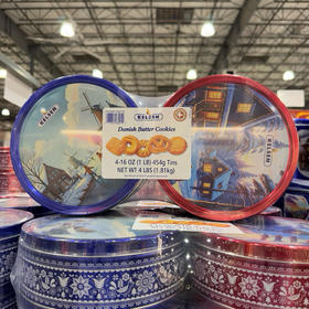 传统丹麦烘培工艺！🔥美国进口Kelsen丹麦曲奇铁罐精美礼盒！4罐净重1810g🍭