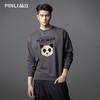PINLI品立2025秋季新款熊猫植绒套头卫衣男士圆领长袖休闲潮上衣BG253109004 商品缩略图2