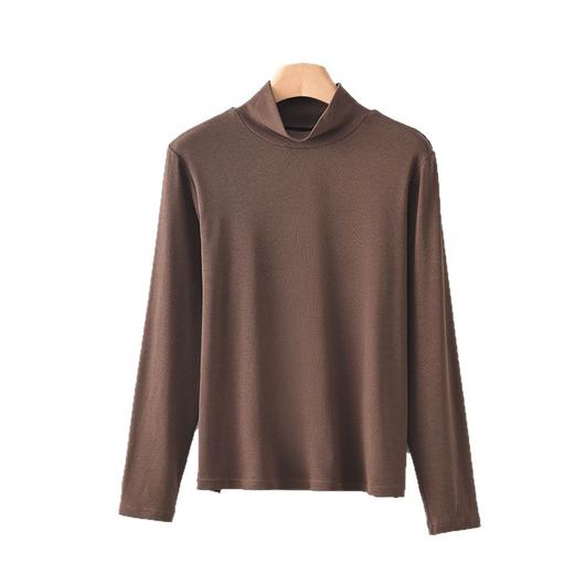 半高领天丝棉麻，打底衫长袖内搭上衣QM-6556 商品图4