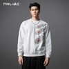 PINLI品立2025秋季新款烫钻圆领套头卫衣潮牌百搭长袖休闲男上衣BG253109009 商品缩略图0