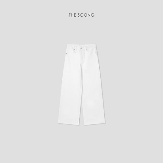 THESOONG/早秋100%棉厚实重工直筒牛仔裤女新款休闲无弹垂感HBNZ7568 商品图3
