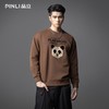 PINLI品立2025秋季新款熊猫植绒套头卫衣男士圆领长袖休闲潮上衣BG253109004 商品缩略图3