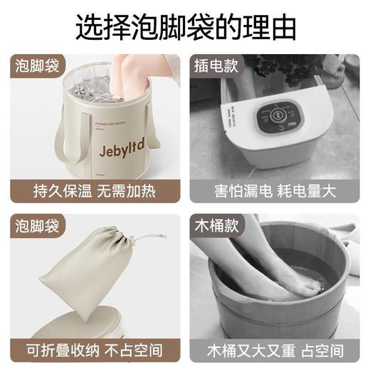 可折叠泡脚袋 洗脚盆保温泡脚桶 宿舍深桶过小腿家用便携式足浴神器 商品图3