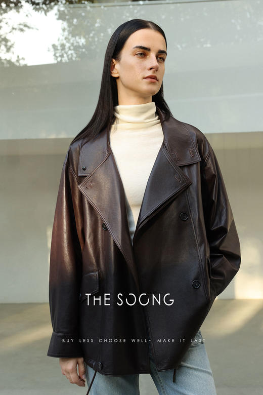 THESOONG/秋冬新品西班牙进口绵羊皮羊皮革真皮外套HWPY7795 商品图5