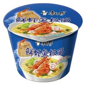 康师傅鲜虾鱼板面85g/桶