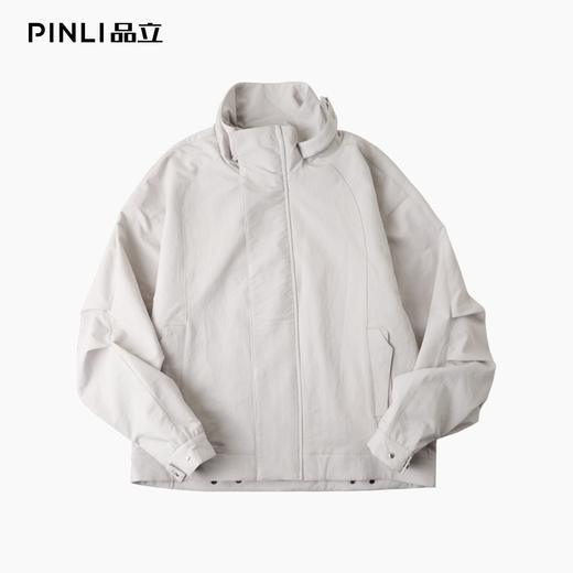 PINLI品立2025秋季新款复古廓型宽松夹克男潮牌工装休闲立领外套GD253104106 商品图5
