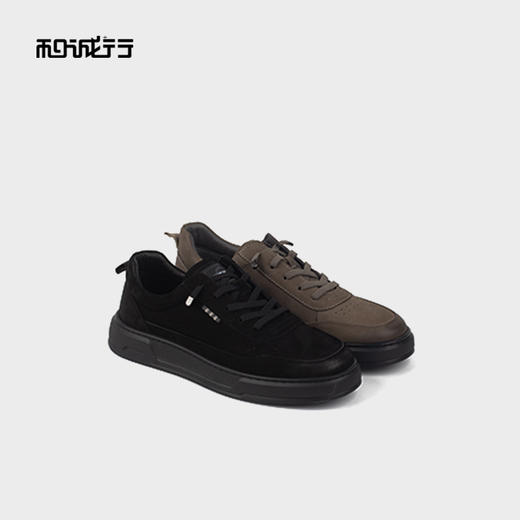 和诚行2025秋季新款复古厚底男式休闲鞋0551251 商品图4