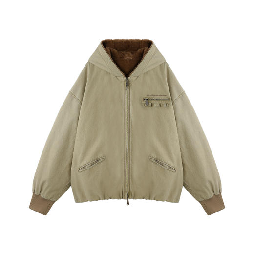 BJHG不计后果巴恩风工装夹克外套男款秋季美式复古做旧仿貂毛棉衣 商品图3