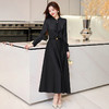 秋款气质洋气百搭收腰显瘦透气长款纯色连衣裙【配腰带】SNX2907 商品缩略图1