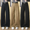 HSS 3053设计感弯刀裤舒柔特后松紧腰宽松显瘦休闲阔腿裤 商品缩略图2