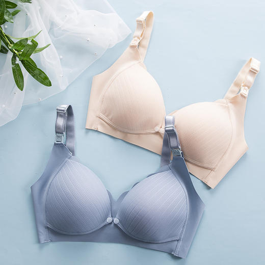 【69元/2件】春夏新款孕妇内衣 薄款无痕文胸纯棉可拆口产后孕期哺乳文胸 商品图3