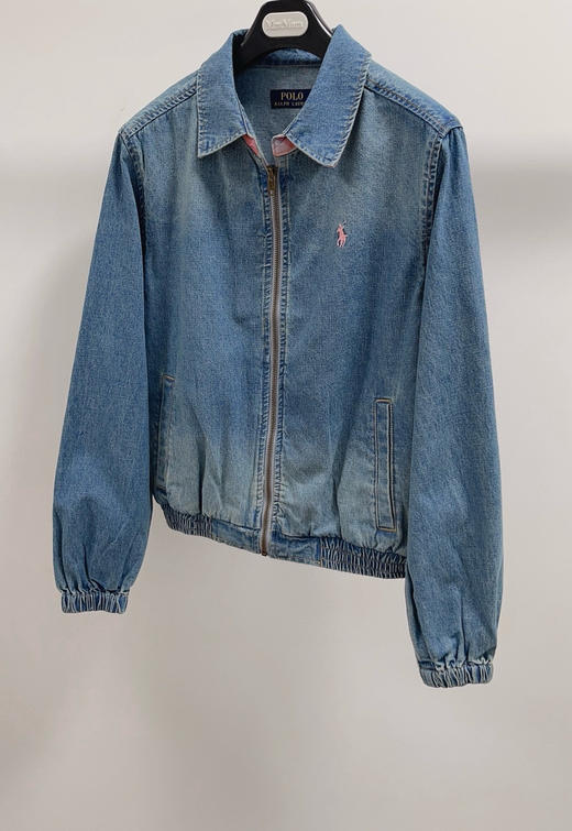 34-2 断码亏清 渠道圆正 粉色小马刺绣 美式复古休闲 水洗牛仔夹克夹克外套 商品图9