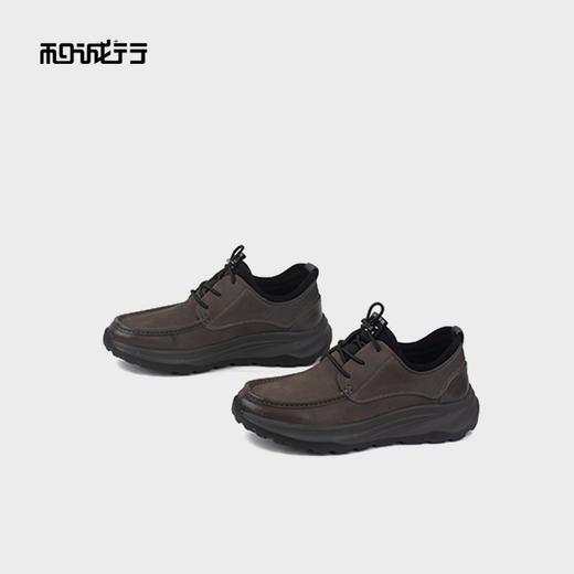 和诚行2025秋季新款真皮舒适便携系带男式休闲鞋0551248 商品图3