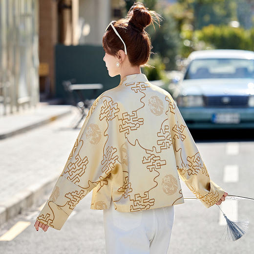 新中式国风提花减龄外套ZYQ2502 商品图2