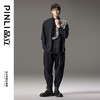 PINLI品立春季新款中国风刺绣拼接长袖衬衫男士国潮宽松衬衣B253113063 商品缩略图1