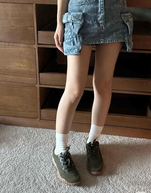 XX68-缪缪 Tyre 织物绒面革 圆头系带 德训鞋 低帮 生活休闲鞋 女款（KS*MM） 商品图0