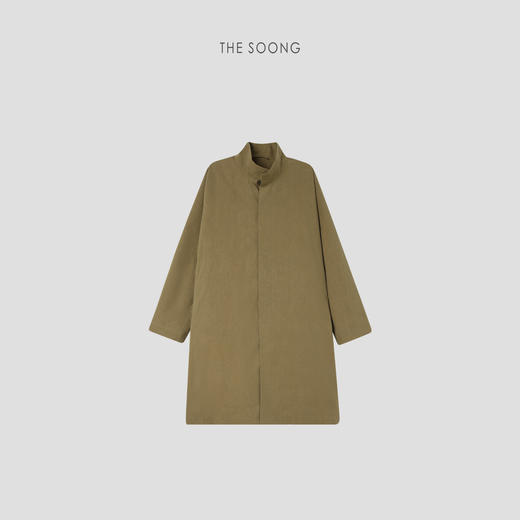 THESOONG/简约直筒中长款外套女开衫百搭休闲宽松秋季款HWFY7654 商品图3