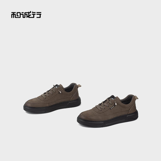 和诚行2025秋季新款复古厚底男式休闲鞋0551251 商品图3