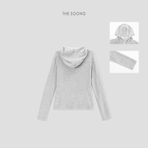 THESOONG/早秋精选100%纯棉绒感卫衣连帽长袖开衫HBWT7936 商品图2