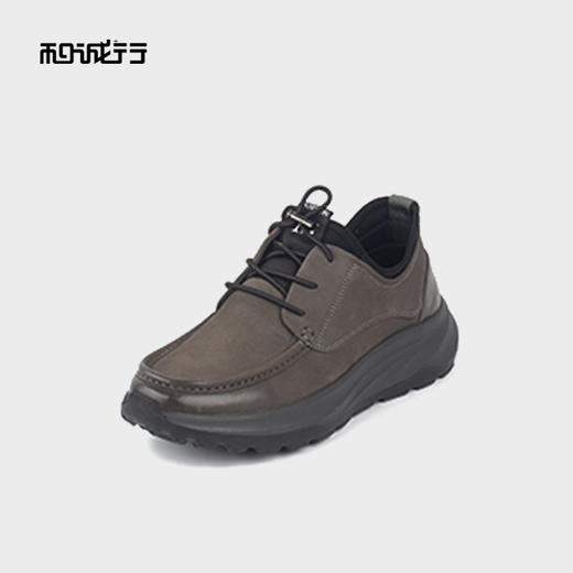 和诚行2025秋季新款真皮舒适便携系带男式休闲鞋0551248 商品图1