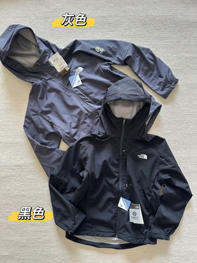 原单正品 TNF北面巅峰户外日常防风防水连帽外套夹克，颜色：黑色 灰色
尺码：M～XXL