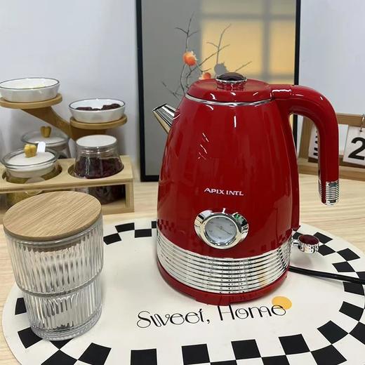 APIXINTL安本素电热水壶 烧水壶 1.8L大容量 自带机械仪表 精准控温 食品级加厚304不锈钢内胆、不易藏水 垢基地直邮 商品图2