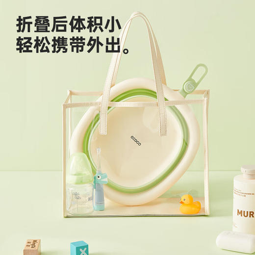 ecoco意可可 折鲁盆洗脸盆标准款三个装  蓝色+粉色+绿色 商品图5