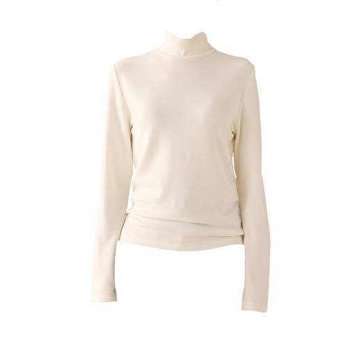 高领打底衫女加厚秋衣2025新款秋冬德绒蚕丝加绒绵羊毛保暖上衣 商品图4