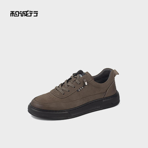 和诚行2025秋季新款复古厚底男式休闲鞋0551251 商品图1